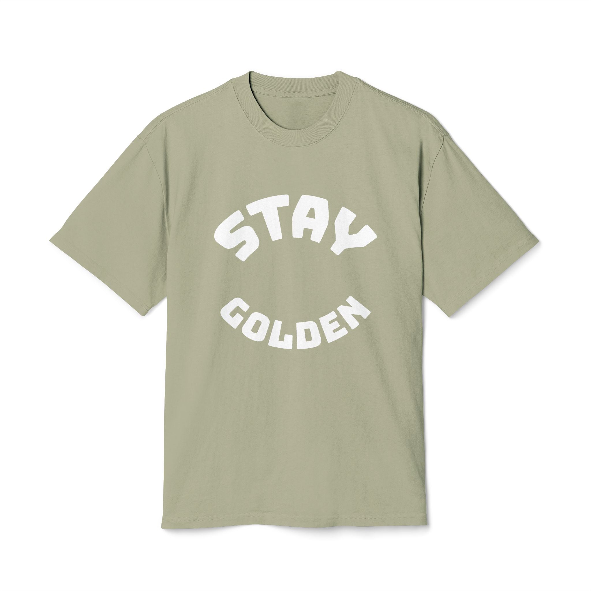 Stay Golden Unisex Heavy Faded Tee, Casual Graphic T-Shirt, Vintage Style Shirt, Gift for Friends, Everyday Wear, Comfortable Fashion